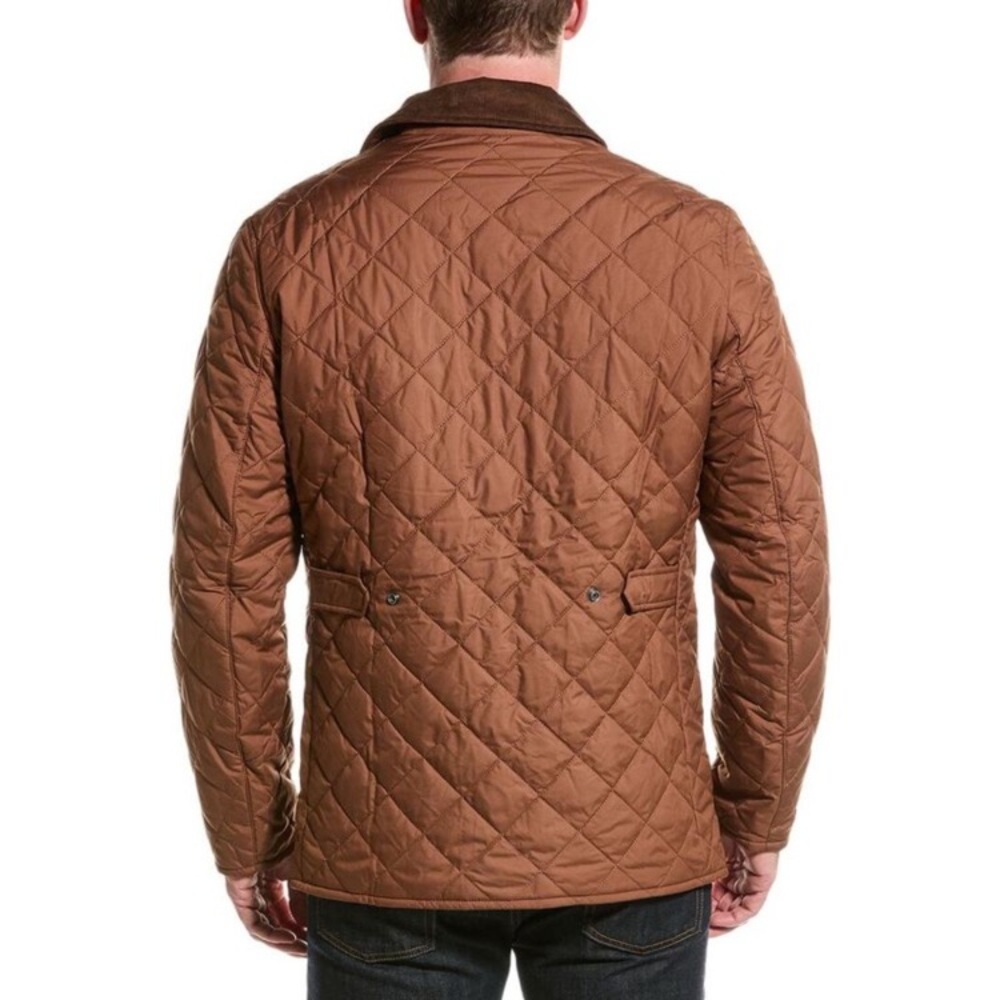NWT Brooks Brothers Diamond Quilted Jacket - Bison (Brown) - Picture 2 of 14